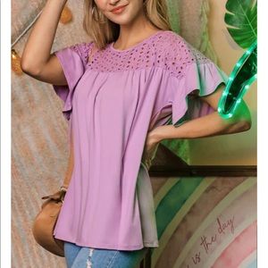 Nina Eyelet Top XL